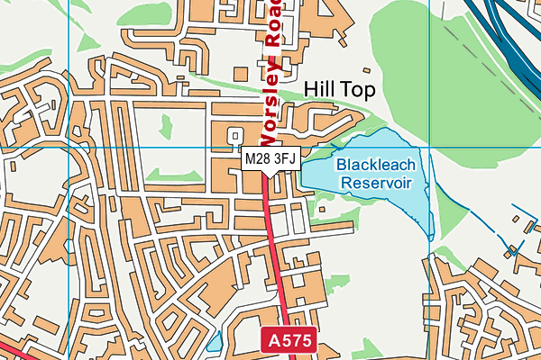 M28 3FJ map - OS VectorMap District (Ordnance Survey)