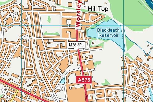 M28 3FL map - OS VectorMap District (Ordnance Survey)