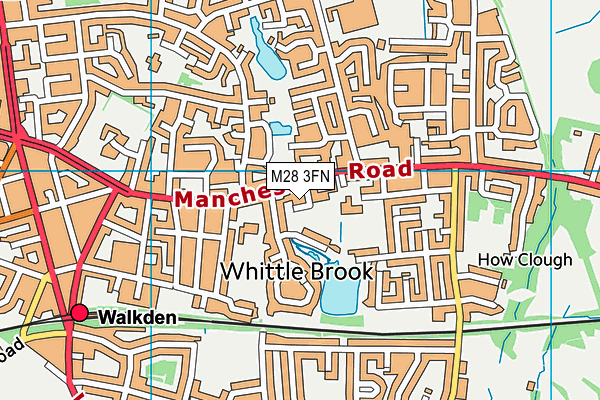M28 3FN map - OS VectorMap District (Ordnance Survey)