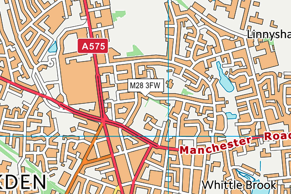 M28 3FW map - OS VectorMap District (Ordnance Survey)