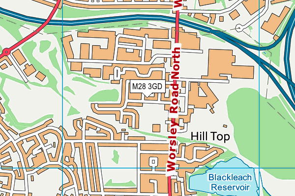 M28 3GD map - OS VectorMap District (Ordnance Survey)