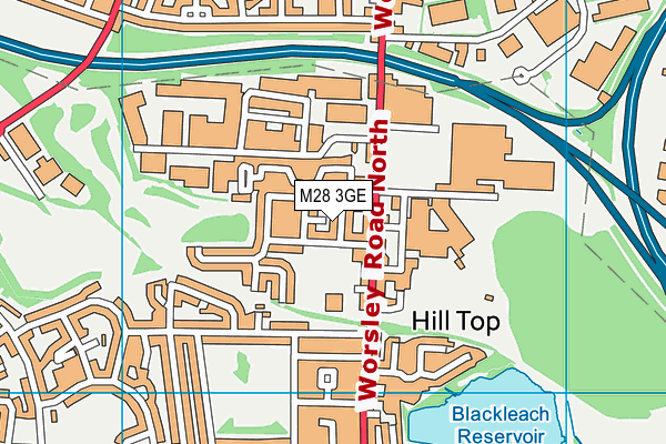 M28 3GE map - OS VectorMap District (Ordnance Survey)