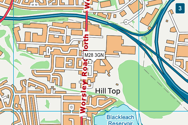 M28 3GN map - OS VectorMap District (Ordnance Survey)
