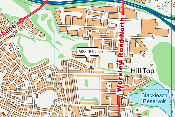 M28 3GQ map - OS VectorMap District (Ordnance Survey)