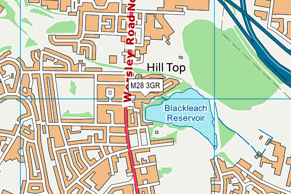 M28 3GR map - OS VectorMap District (Ordnance Survey)