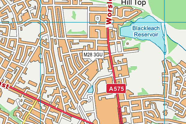 M28 3GU map - OS VectorMap District (Ordnance Survey)