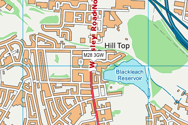 M28 3GW map - OS VectorMap District (Ordnance Survey)