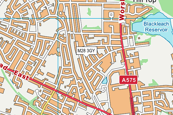 M28 3GY map - OS VectorMap District (Ordnance Survey)
