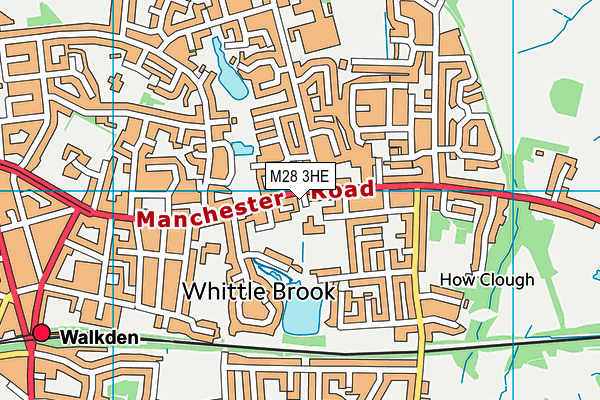 M28 3HE map - OS VectorMap District (Ordnance Survey)