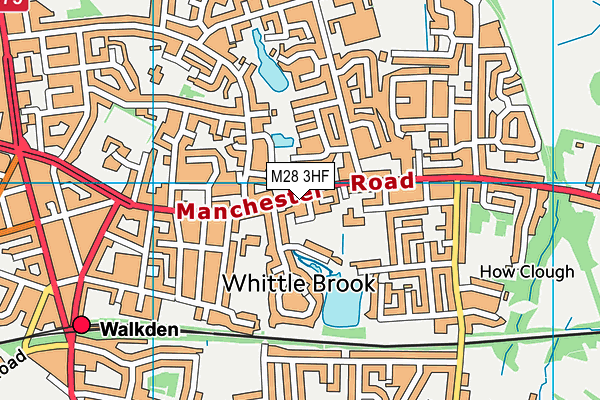 M28 3HF map - OS VectorMap District (Ordnance Survey)