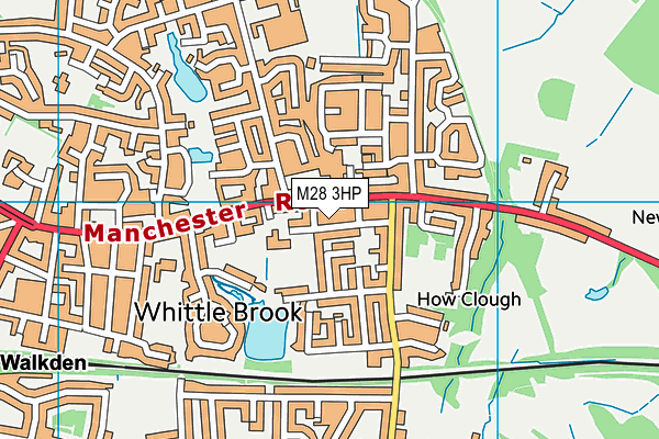 St Paul's CofE Primary School map (M28 3HP) - OS VectorMap District (Ordnance Survey)