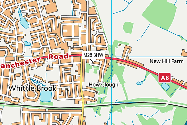 M28 3HW map - OS VectorMap District (Ordnance Survey)