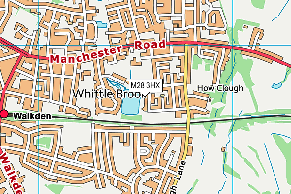 M28 3HX map - OS VectorMap District (Ordnance Survey)