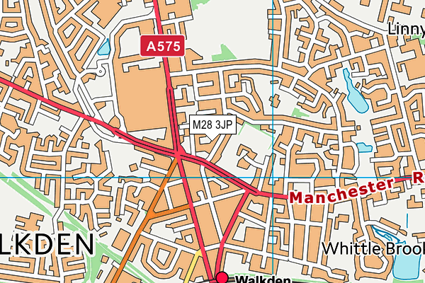 M28 3JP map - OS VectorMap District (Ordnance Survey)