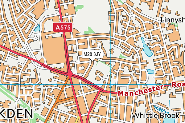M28 3JY map - OS VectorMap District (Ordnance Survey)