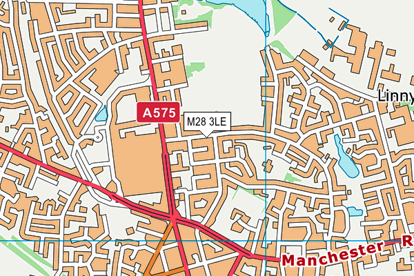 M28 3LE map - OS VectorMap District (Ordnance Survey)