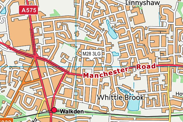 M28 3LG map - OS VectorMap District (Ordnance Survey)