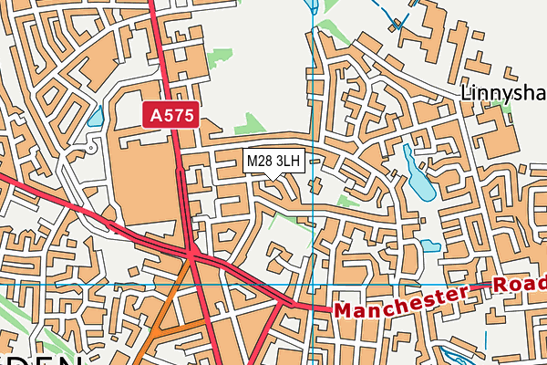 M28 3LH map - OS VectorMap District (Ordnance Survey)