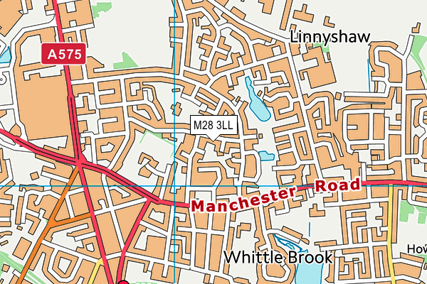 M28 3LL map - OS VectorMap District (Ordnance Survey)