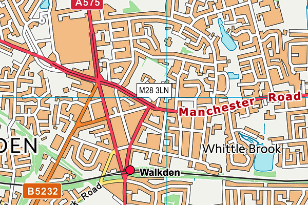 M28 3LN map - OS VectorMap District (Ordnance Survey)