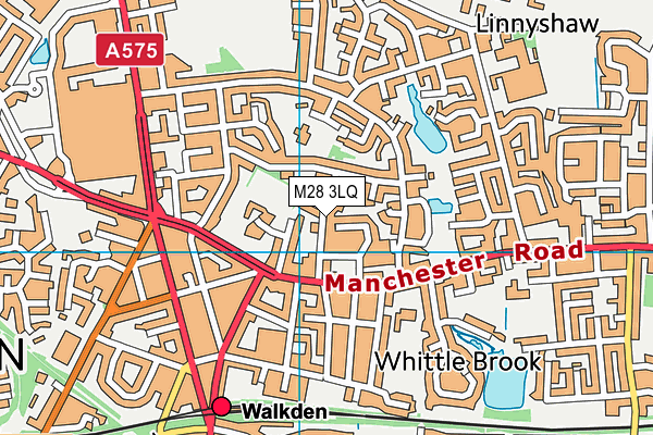 M28 3LQ map - OS VectorMap District (Ordnance Survey)