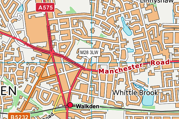 M28 3LW map - OS VectorMap District (Ordnance Survey)