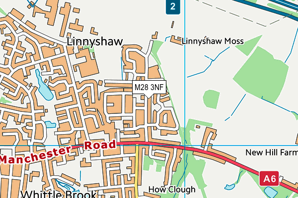 M28 3NF map - OS VectorMap District (Ordnance Survey)