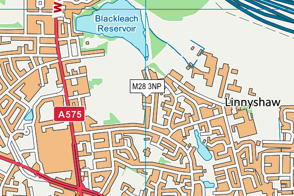 M28 3NP map - OS VectorMap District (Ordnance Survey)
