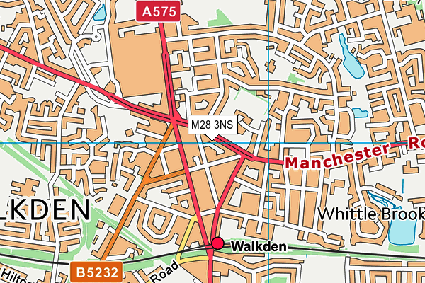M28 3NS map - OS VectorMap District (Ordnance Survey)