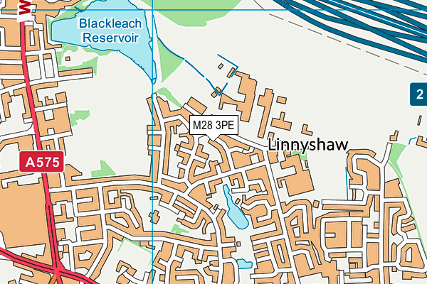 M28 3PE map - OS VectorMap District (Ordnance Survey)