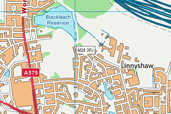 M28 3PJ map - OS VectorMap District (Ordnance Survey)