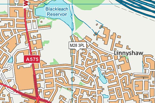 M28 3PL map - OS VectorMap District (Ordnance Survey)