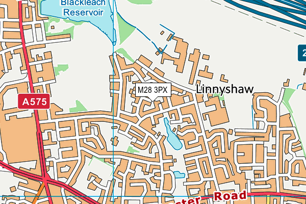 M28 3PX map - OS VectorMap District (Ordnance Survey)
