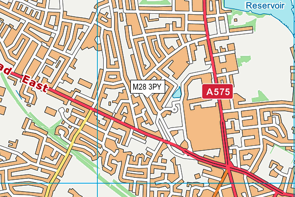 M28 3PY map - OS VectorMap District (Ordnance Survey)