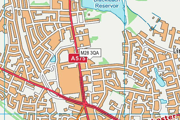 Walkden Cricket Club map (M28 3QA) - OS VectorMap District (Ordnance Survey)
