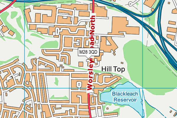 M28 3QD map - OS VectorMap District (Ordnance Survey)