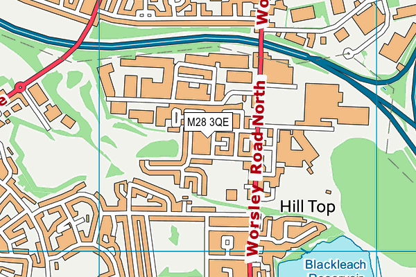 M28 3QE map - OS VectorMap District (Ordnance Survey)