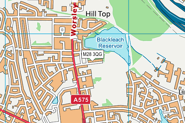 M28 3QG map - OS VectorMap District (Ordnance Survey)