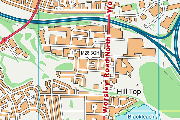 M28 3QH map - OS VectorMap District (Ordnance Survey)