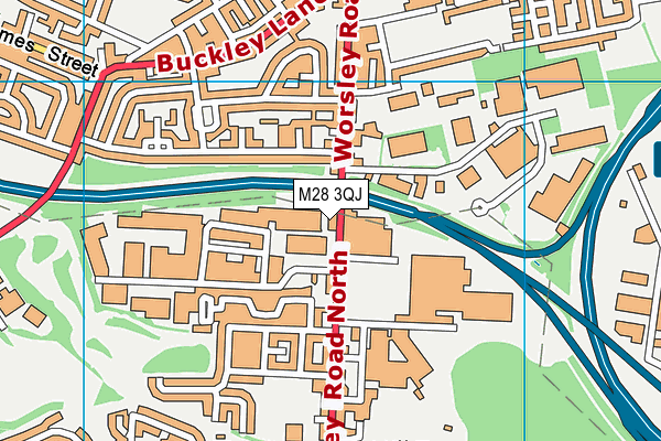 M28 3QJ map - OS VectorMap District (Ordnance Survey)