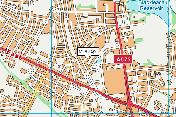 M28 3QY map - OS VectorMap District (Ordnance Survey)