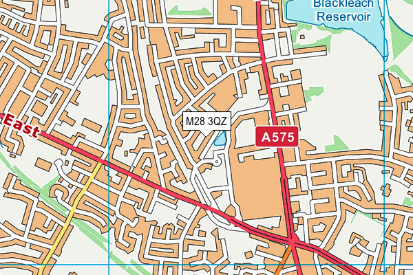 M28 3QZ map - OS VectorMap District (Ordnance Survey)