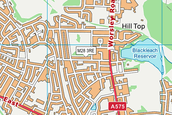 M28 3RE map - OS VectorMap District (Ordnance Survey)