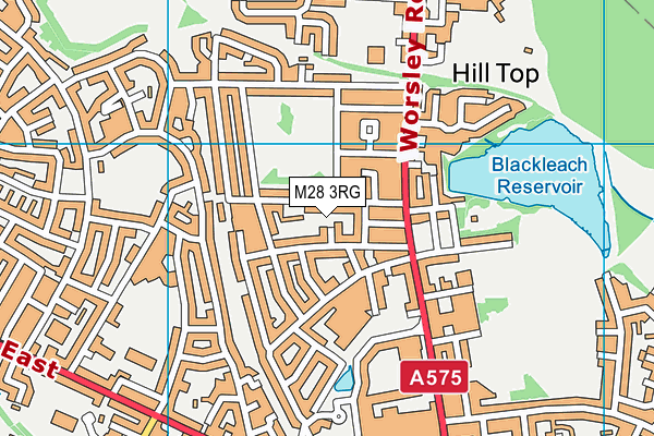 M28 3RG map - OS VectorMap District (Ordnance Survey)