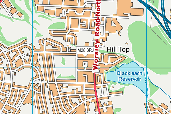 M28 3RJ map - OS VectorMap District (Ordnance Survey)