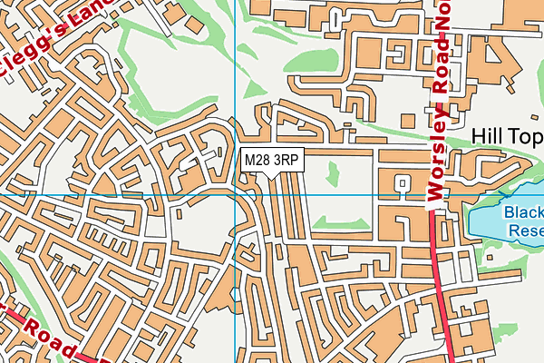 M28 3RP map - OS VectorMap District (Ordnance Survey)