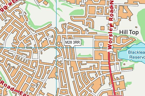 M28 3RR map - OS VectorMap District (Ordnance Survey)