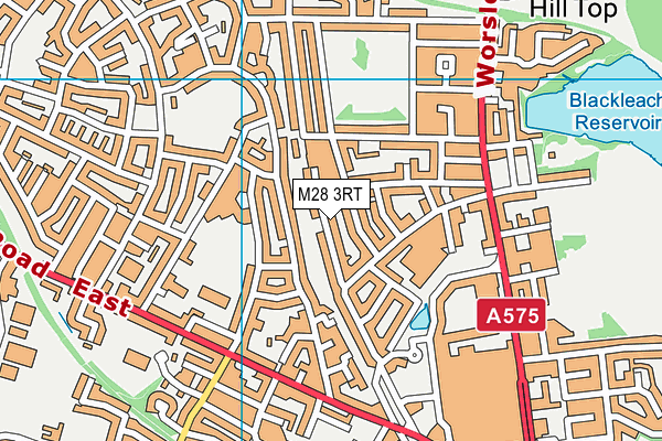 M28 3RT map - OS VectorMap District (Ordnance Survey)