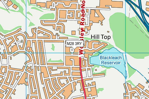 M28 3RY map - OS VectorMap District (Ordnance Survey)