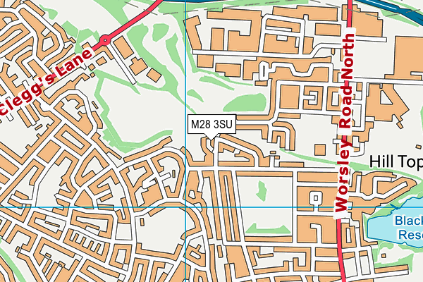 M28 3SU map - OS VectorMap District (Ordnance Survey)
